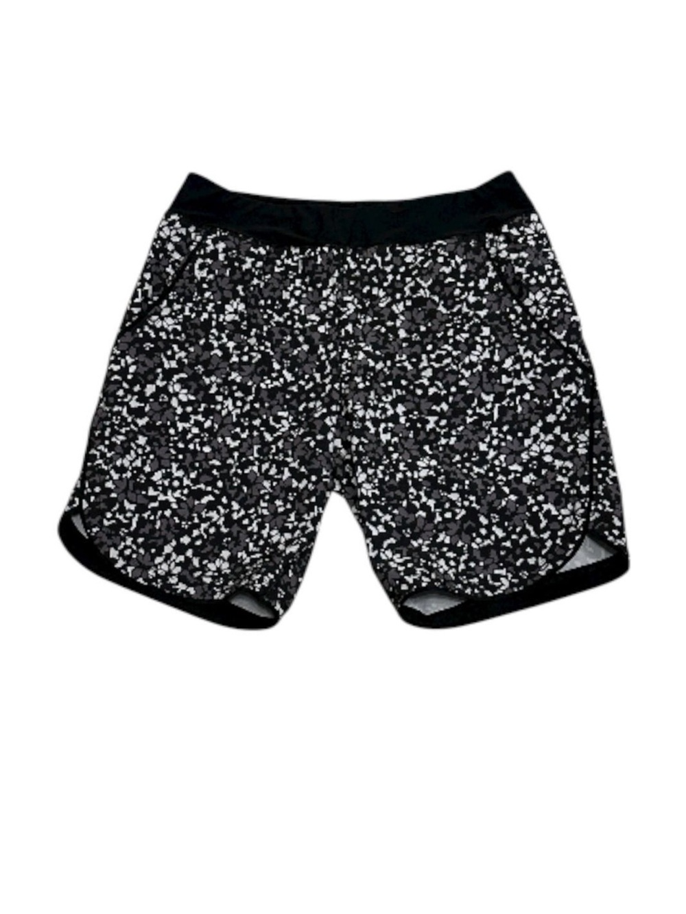 Lands End 9” Board Shorts Sunshade Black Gray Floral Size 10